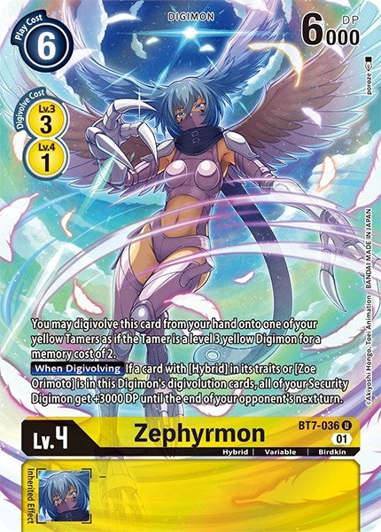 Zephyrmon [BT7-036] (Alternate Art) [Dimensional Phase] | Play N Trade Winnipeg