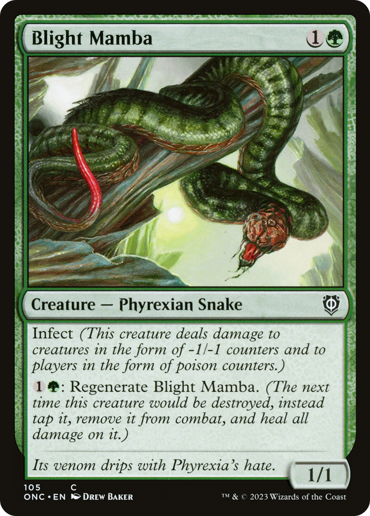 Blight Mamba [Phyrexia: All Will Be One Commander] | Play N Trade Winnipeg