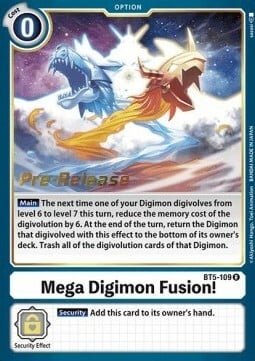 Mega Digimon Fusion! [BT5-109] [Battle of Omni Pre-Release Promos] | Play N Trade Winnipeg