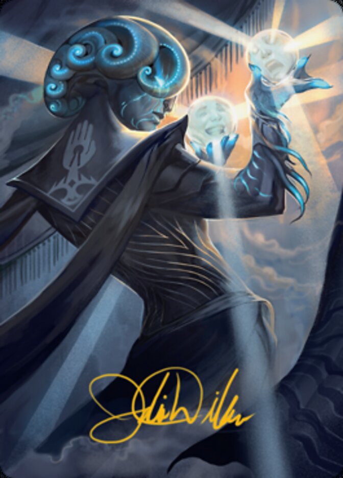 Queza, Augur of Agonies Art Card (Gold-Stamped Signature) [Streets of New Capenna Art Series] | Play N Trade Winnipeg