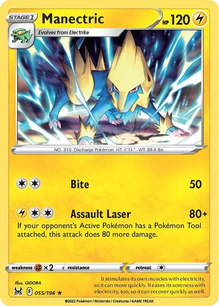 Manectric (055/196) [Sword & Shield: Lost Origin] | Play N Trade Winnipeg