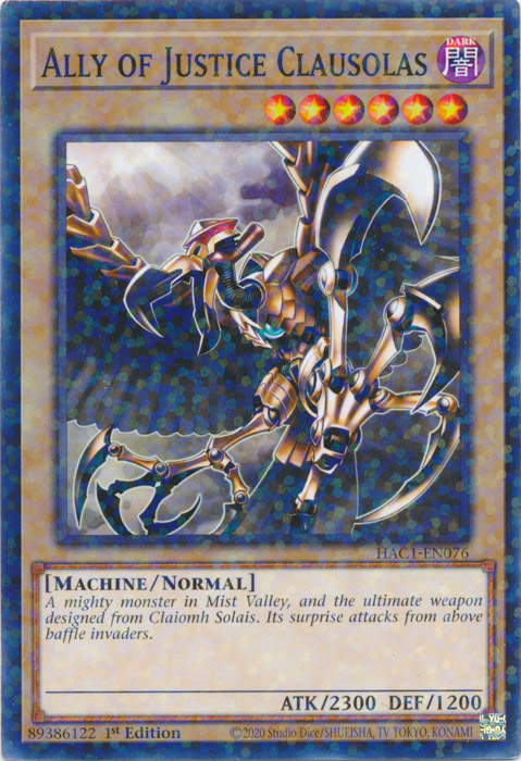 Ally of Justice Clausolas (Duel Terminal) [HAC1-EN076] Common | Play N Trade Winnipeg