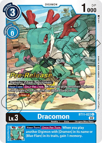 Dracomon [BT11-022] [Dimensional Phase Pre-Release Promos] | Play N Trade Winnipeg