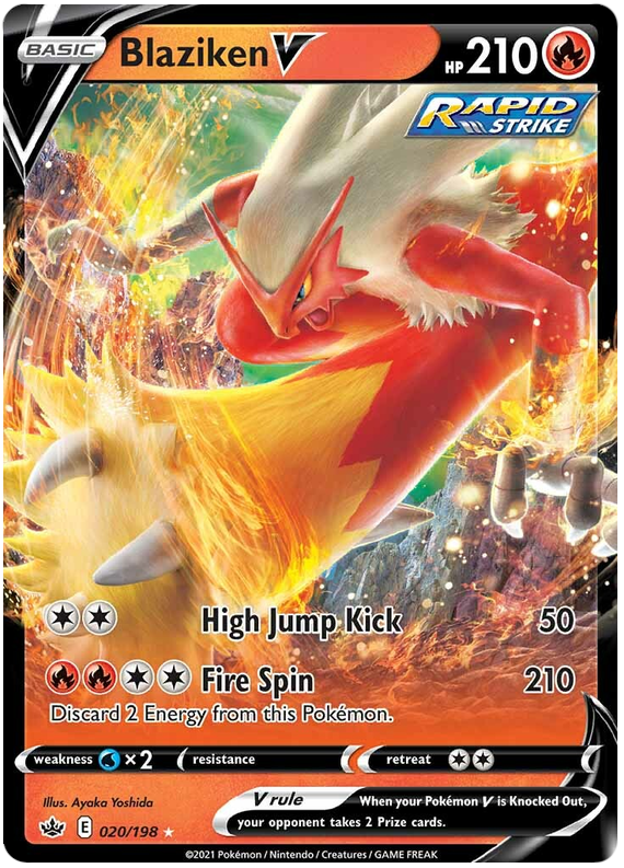 Blaziken V (020/198) [Sword & Shield: Chilling Reign] | Play N Trade Winnipeg