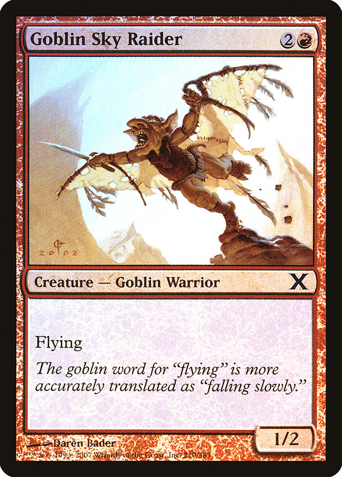 Goblin Sky Raider (Premium Foil) [Tenth Edition] | Play N Trade Winnipeg