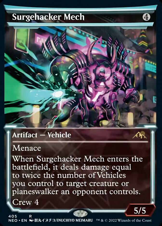 Surgehacker Mech (Showcase Soft Glow) [Kamigawa: Neon Dynasty] | Play N Trade Winnipeg