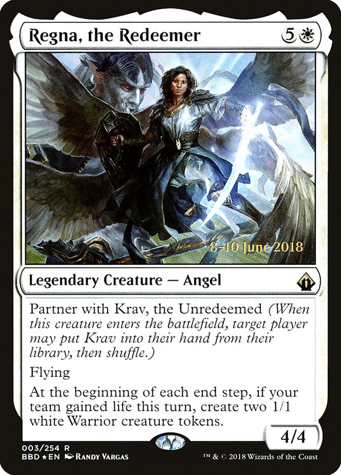 Regna, the Redeemer  [Battlebond Prerelease Promos] | Play N Trade Winnipeg