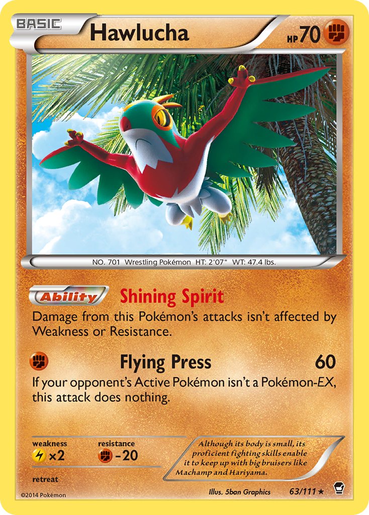 Hawlucha (63/111) (Cosmos Holo) (Blister Exclusive) [XY: Furious Fists] | Play N Trade Winnipeg