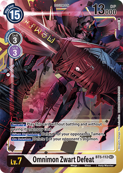 Omnimon Zwart Defeat [BT5-112] (Alternate Art) [Battle of Omni] | Play N Trade Winnipeg