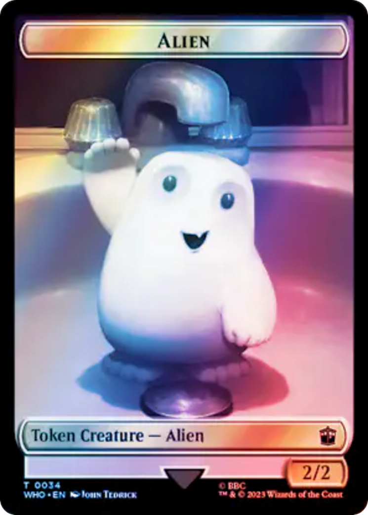 Alien // Clue (0054) Double-Sided Token (Surge Foil) [Doctor Who Tokens] | Play N Trade Winnipeg