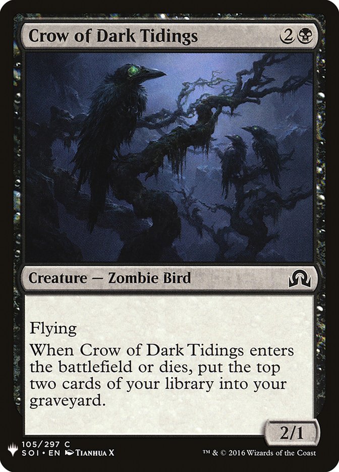 Crow of Dark Tidings [Mystery Booster] | Play N Trade Winnipeg