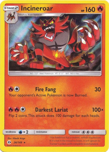 Incineroar (26/149) (Water Web Holo) [Sun & Moon: Base Set] | Play N Trade Winnipeg