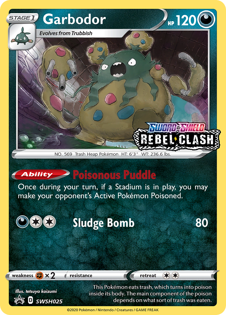 Garbodor (SWSH025) (Prerelease Promo) [Sword & Shield: Black Star Promos] | Play N Trade Winnipeg