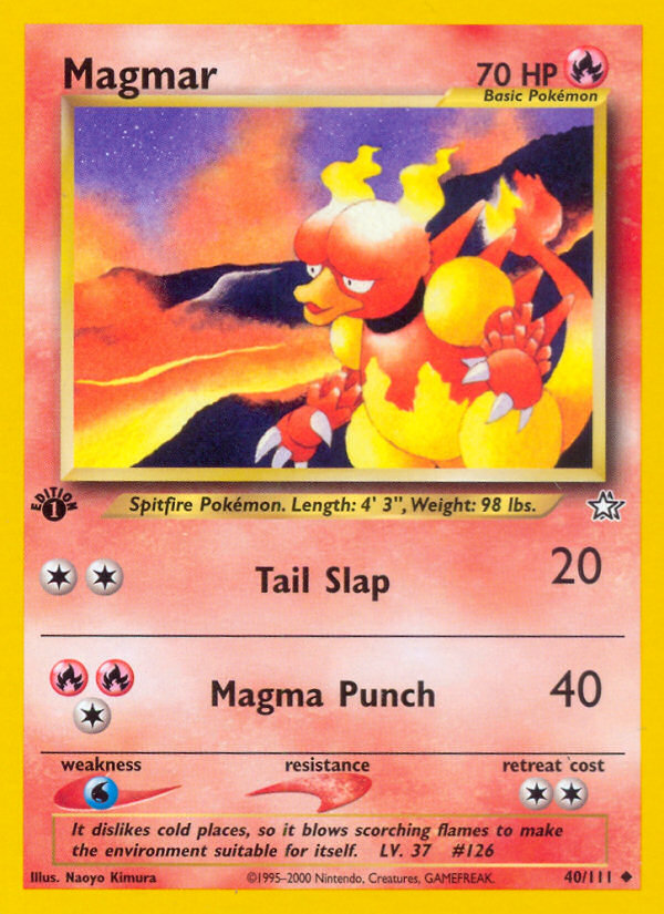 Magmar (40/111) [Neo Genesis 1st Edition] | Play N Trade Winnipeg