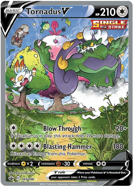 Tornadus V (185/198) [Sword & Shield: Chilling Reign] | Play N Trade Winnipeg