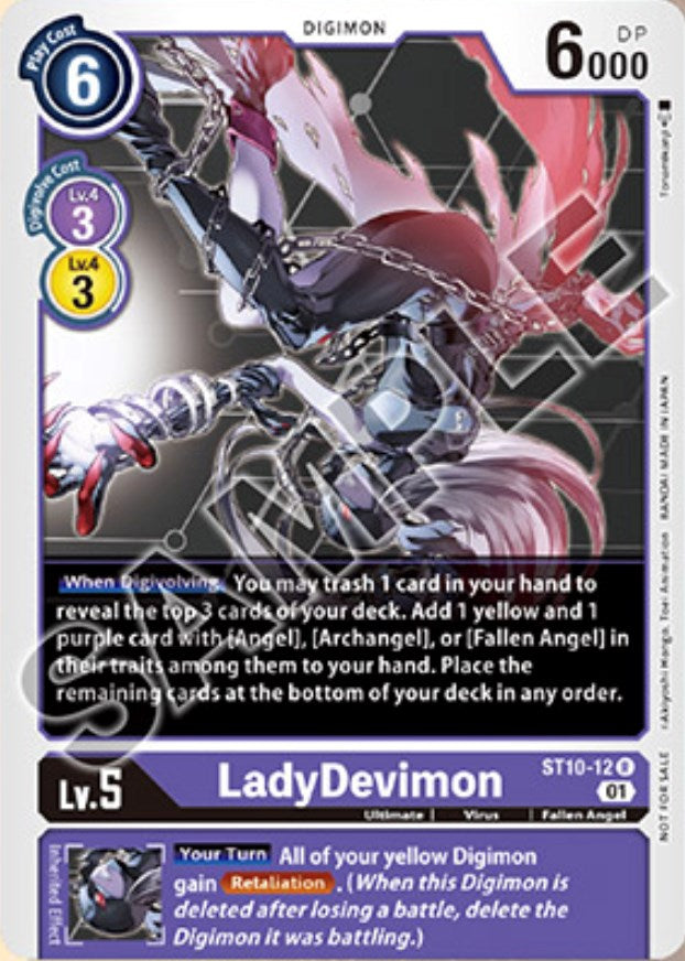 LadyDevimon [ST10-12] (Tamer Goods Set Angewomon & LadyDevimon) [Starter Deck: Parallel World Tactician Promos] | Play N Trade Winnipeg