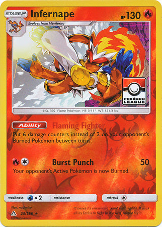 Infernape (23/156) (League Promo) [Sun & Moon: Ultra Prism] | Play N Trade Winnipeg