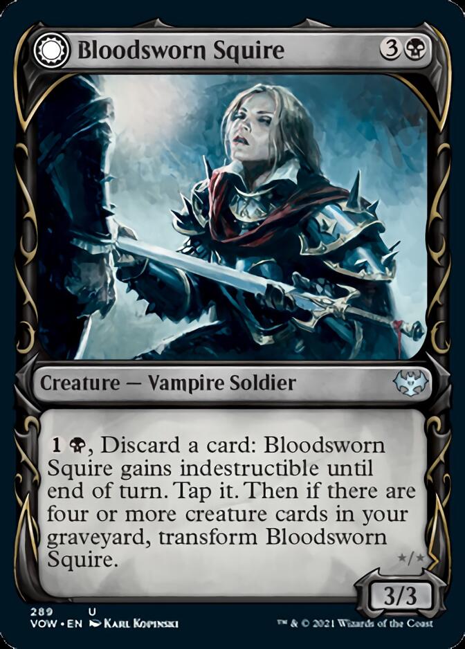 Bloodsworn Squire // Bloodsworn Knight (Showcase Fang Frame) [Innistrad: Crimson Vow] | Play N Trade Winnipeg