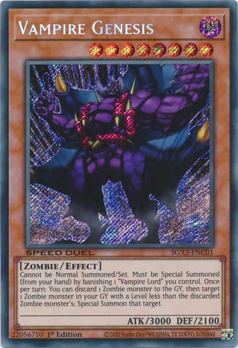 Vampire Genesis [SGX3-ENC01] Secret Rare | Play N Trade Winnipeg