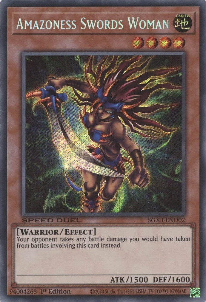 Amazoness Swords Woman [SGX3-END02] Secret Rare | Play N Trade Winnipeg