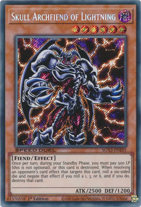 Skull Archfiend of Lightning [SGX3-ENE01] Secret Rare | Play N Trade Winnipeg