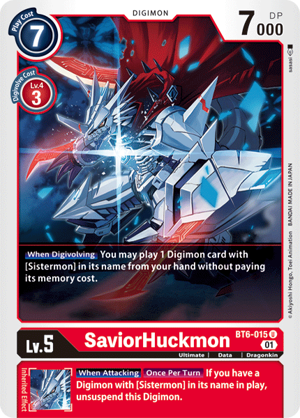 SaviorHuckmon [BT6-015] [Double Diamond] | Play N Trade Winnipeg