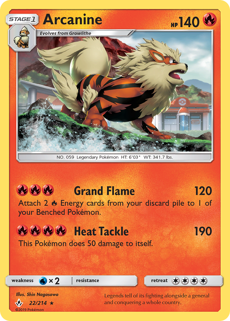 Arcanine (22/214) [Sun & Moon: Unbroken Bonds] | Play N Trade Winnipeg