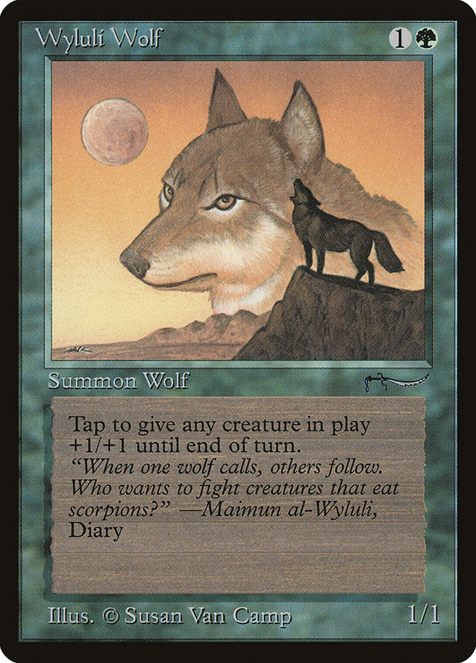 Wyluli Wolf (Light Mana Cost) [Arabian Nights] | Play N Trade Winnipeg
