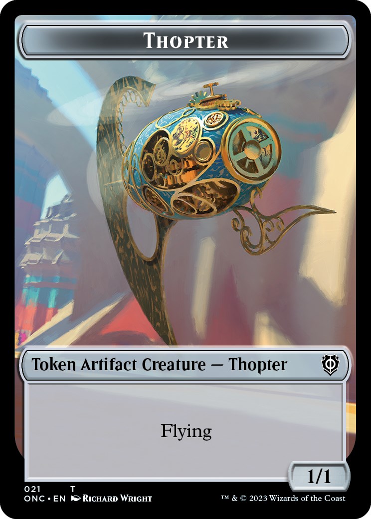 Myr // Thopter Double-Sided Token [Phyrexia: All Will Be One Commander Tokens] | Play N Trade Winnipeg