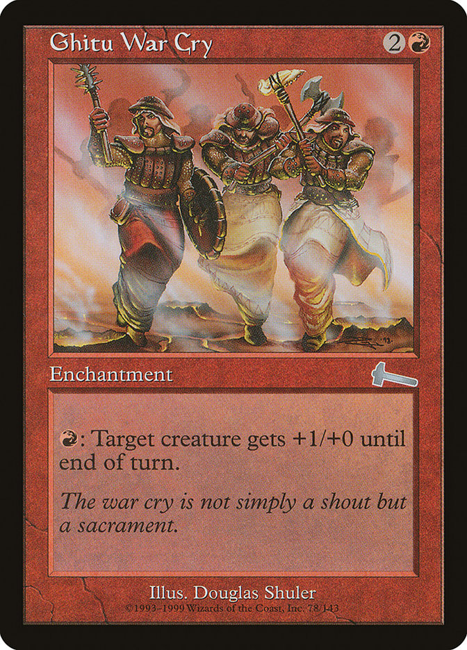 Ghitu War Cry [Urza's Legacy] | Play N Trade Winnipeg