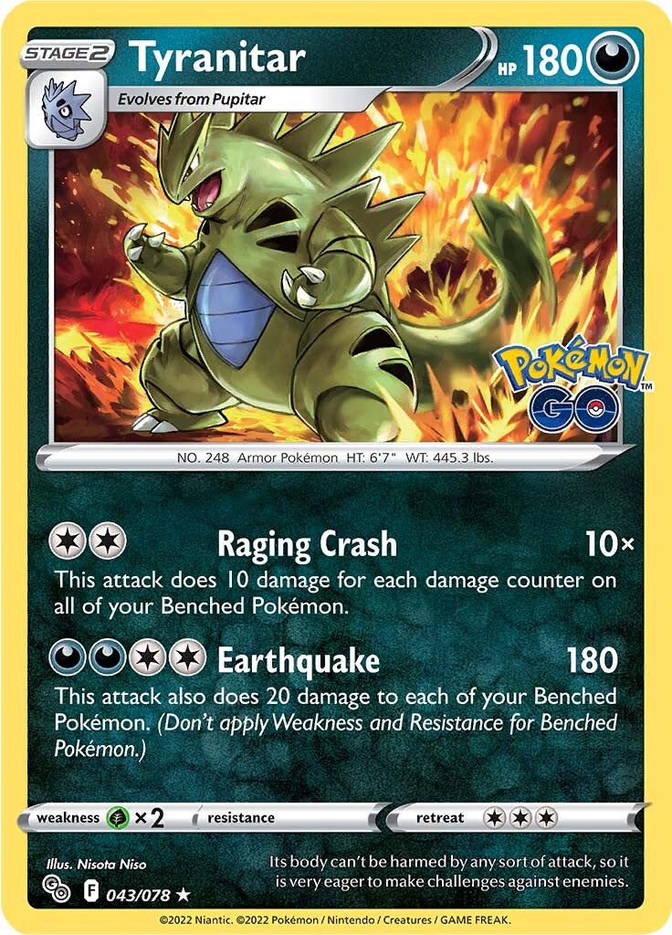 Tyranitar (043/078) [Pokémon GO] | Play N Trade Winnipeg