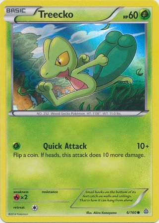 Treecko (6/160) (Sheen Holo) [XY: Primal Clash] | Play N Trade Winnipeg