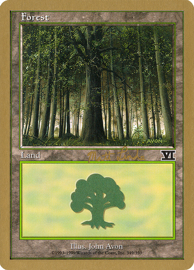 Forest (ml349) (Matt Linde) [World Championship Decks 1999] | Play N Trade Winnipeg