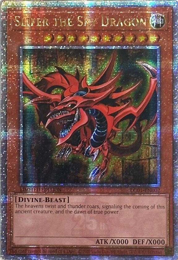 Slifer the Sky Dragon (25th Anniversary) [LC01-EN002] Quarter Century Secret Rare | Play N Trade Winnipeg