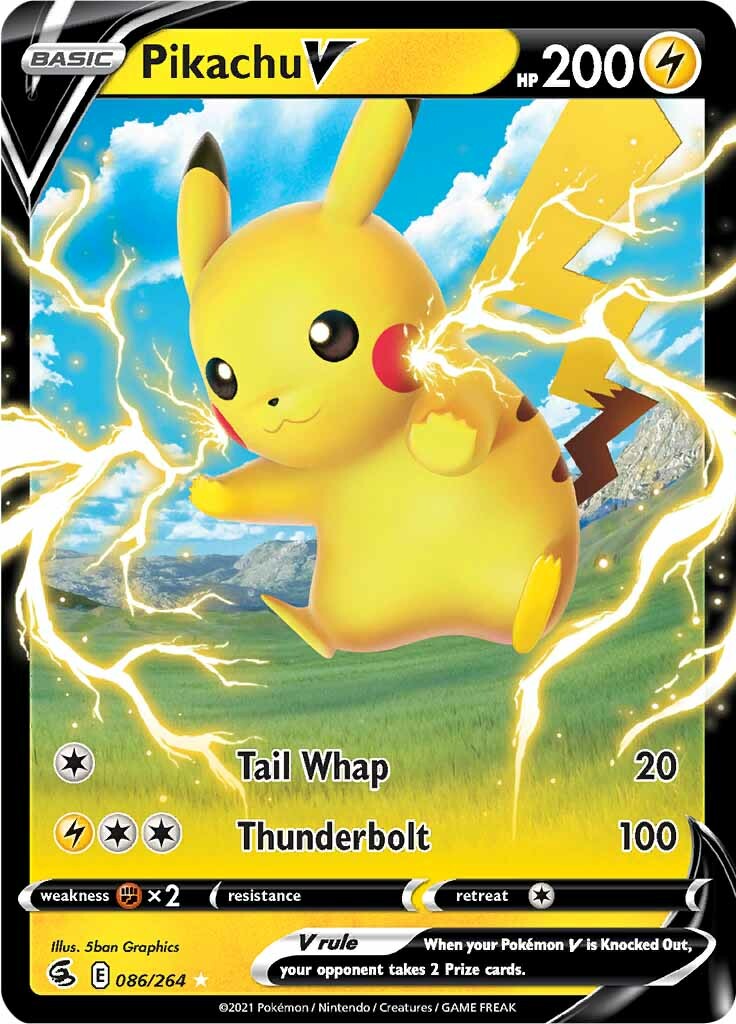 Pikachu V (086/264) [Sword & Shield: Fusion Strike] | Play N Trade Winnipeg