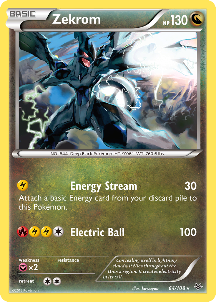 Zekrom (64/108) [XY: Roaring Skies] | Play N Trade Winnipeg