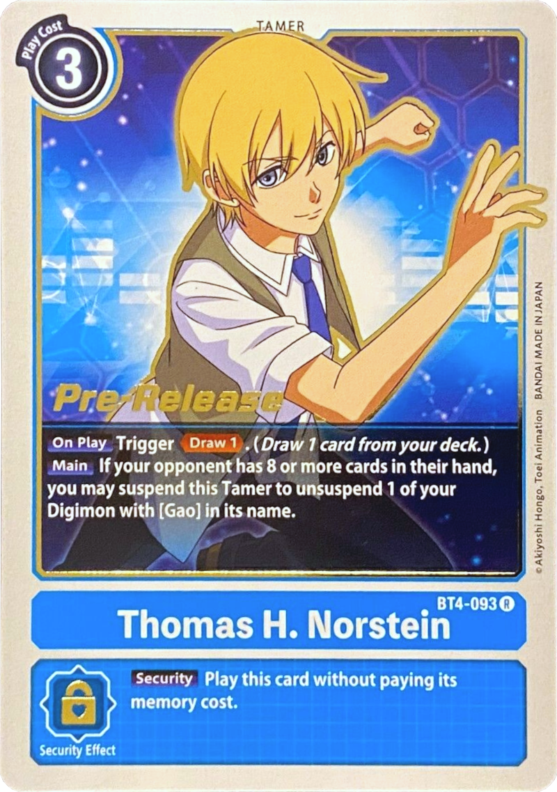 Thomas H. Norstein [BT4-093] [Great Legend Pre-Release Promos] | Play N Trade Winnipeg