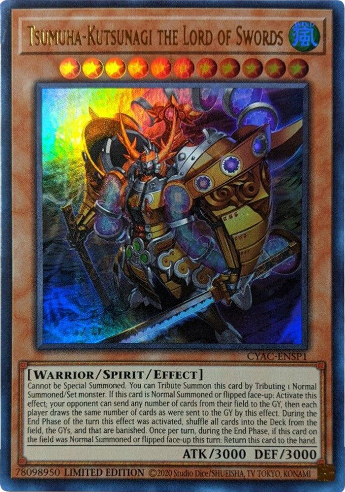 Tsumuha-Kutsunagi the Lord of Swords [CYAC-ENSP1] Ultra Rare | Play N Trade Winnipeg