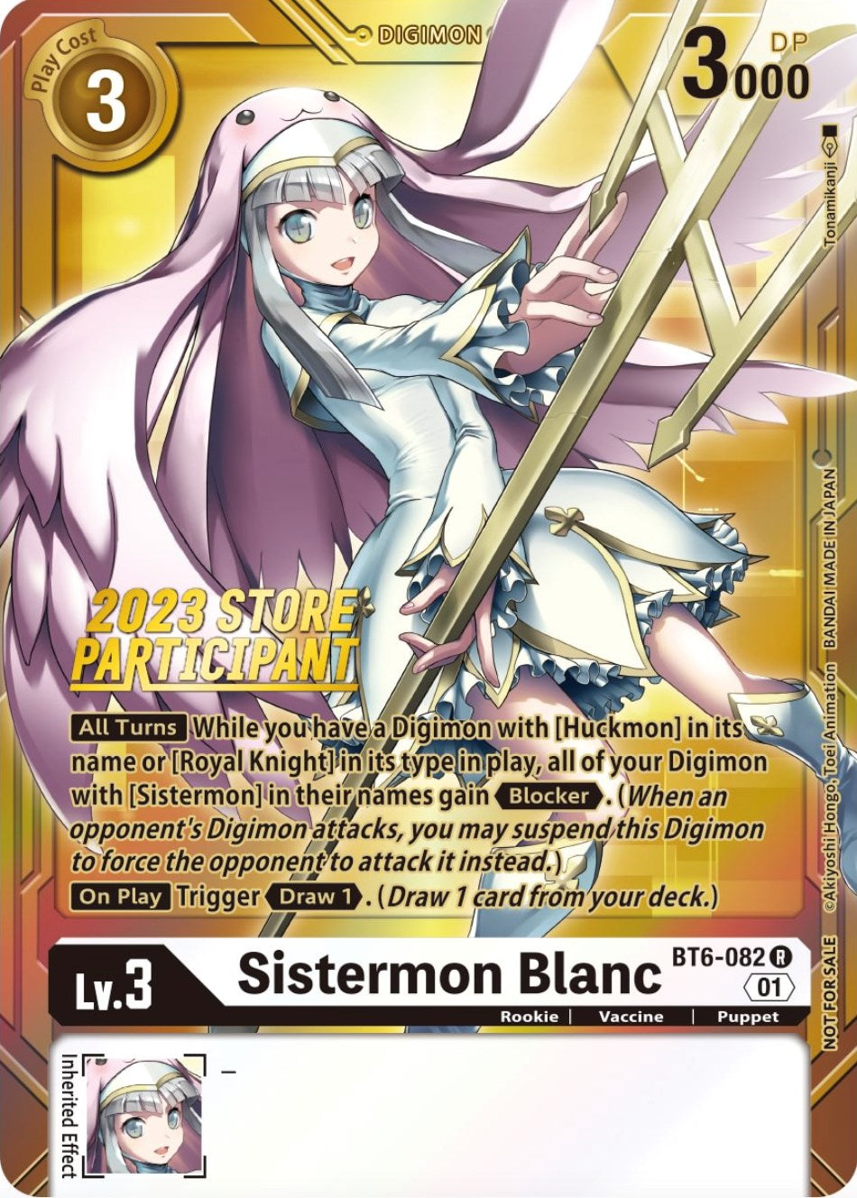 Sistermon Blanc [BT6-082] (2023 Store Participant) [Double Diamond Promos] | Play N Trade Winnipeg