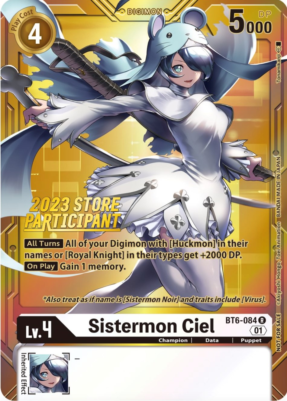 Sistermon Ciel [BT6-084] (2023 Store Participant) [Double Diamond Promos] | Play N Trade Winnipeg