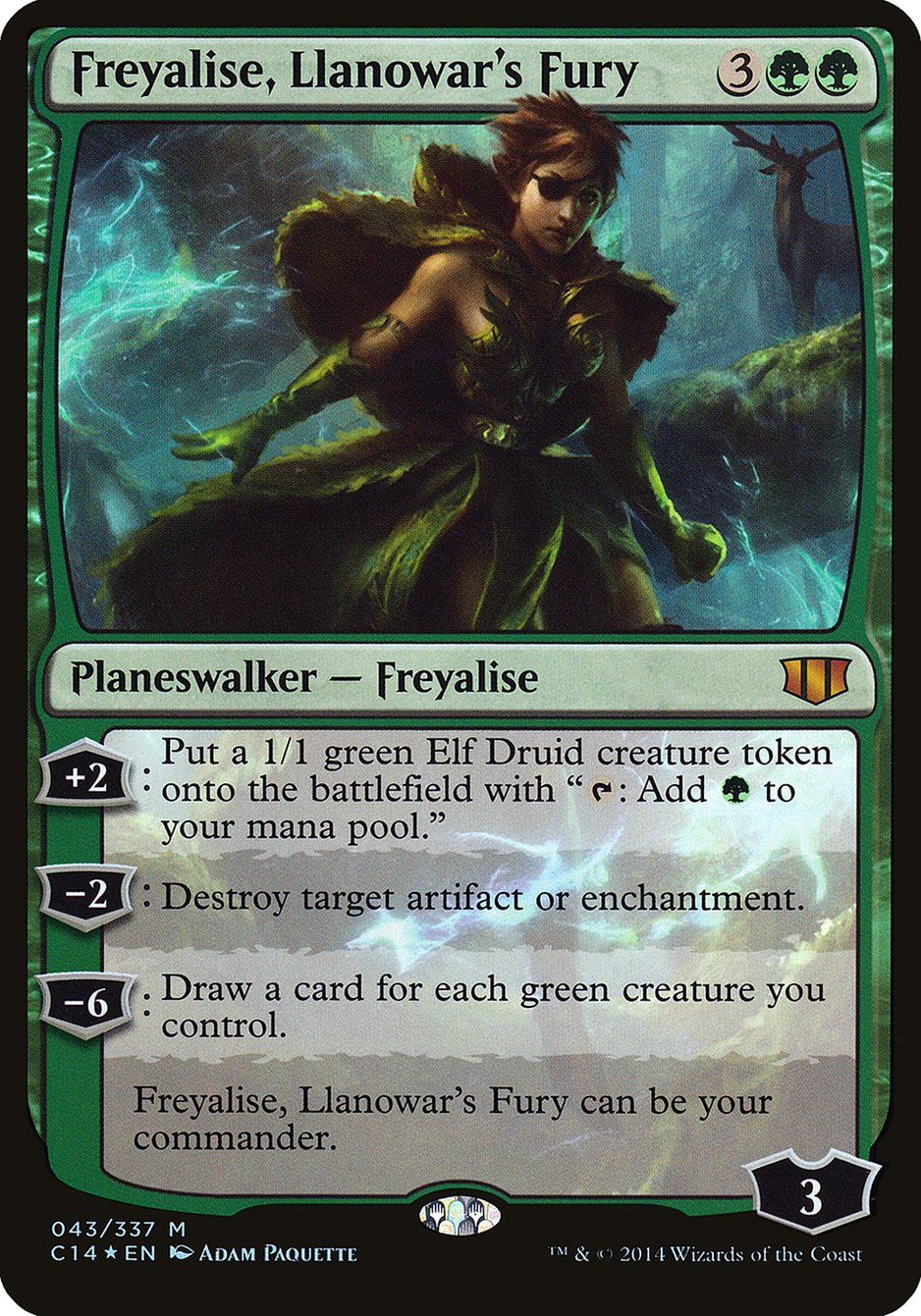 Freyalise, Llanowar's Fury (Oversized) [Commander 2014 Oversized] | Play N Trade Winnipeg