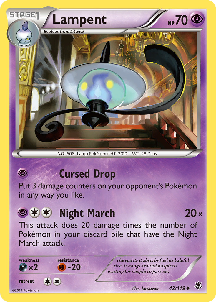 Lampent (42/119) [XY: Phantom Forces] | Play N Trade Winnipeg