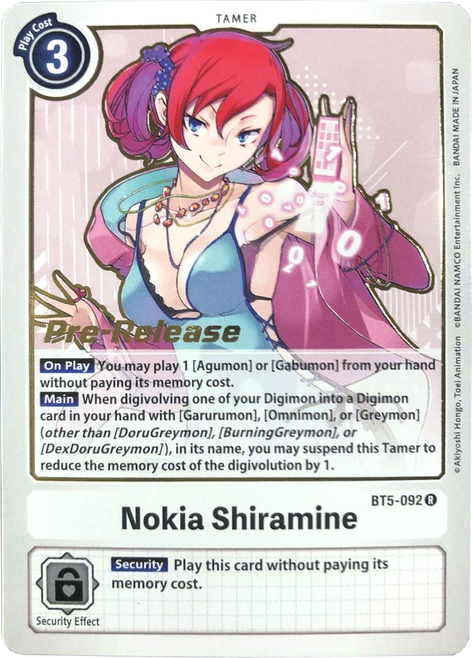 Nokia Shiramine [BT5-092] [Battle of Omni Pre-Release Promos] | Play N Trade Winnipeg