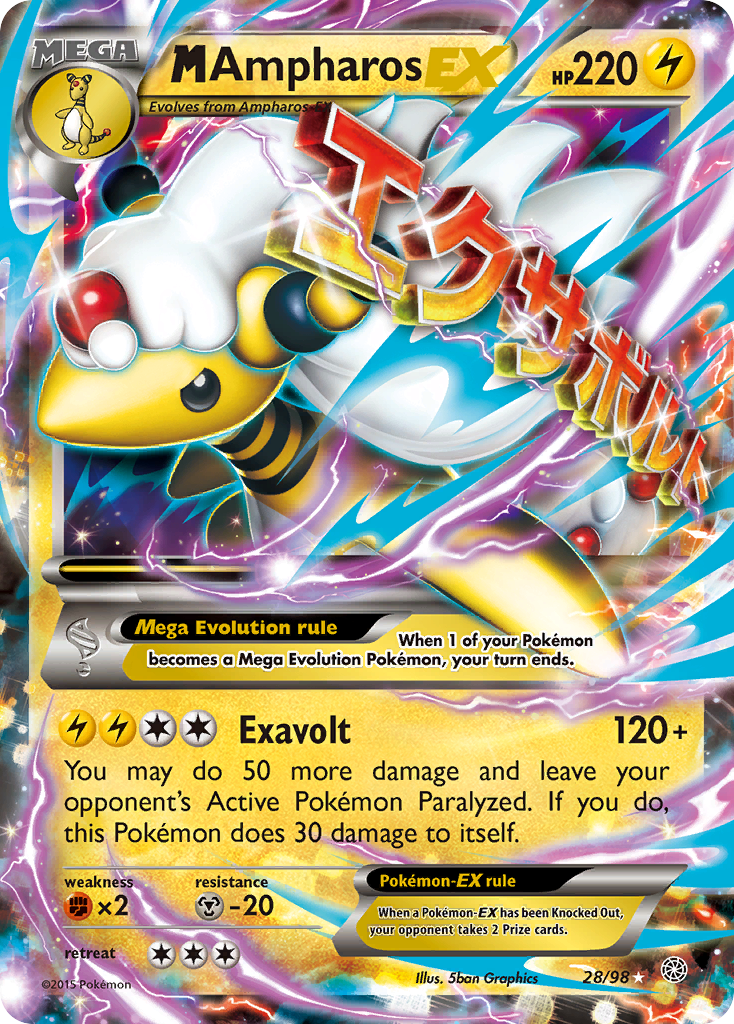 M Ampharos EX (28/98) [XY: Ancient Origins] | Play N Trade Winnipeg