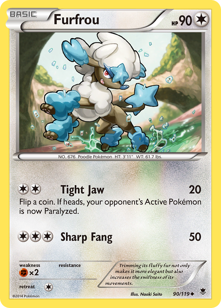 Furfrou (90/119) [XY: Phantom Forces] | Play N Trade Winnipeg