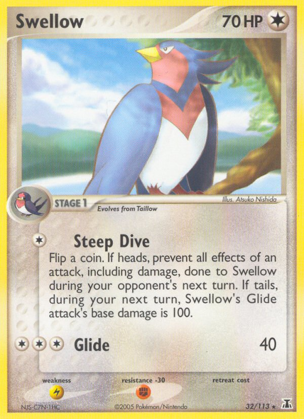 Swellow (32/113) [EX: Delta Species] | Play N Trade Winnipeg