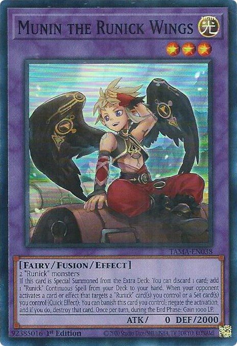 Munin the Runick Wings [TAMA-EN038] Super Rare | Play N Trade Winnipeg