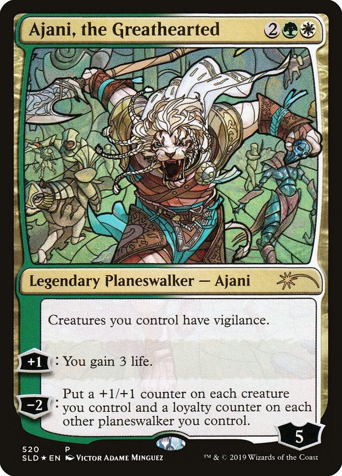 Ajani, the Greathearted (Stained Glass) [Secret Lair Drop Promos] | Play N Trade Winnipeg