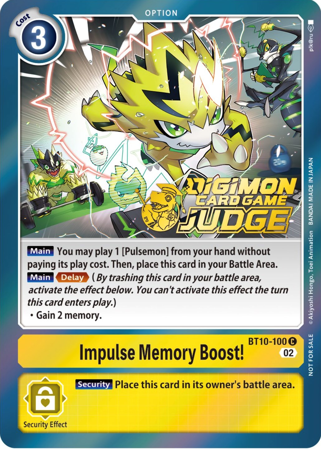 Impulse Memory Boost! [BT10-100] (Judge Pack 3) [Xros Encounter Promos] | Play N Trade Winnipeg