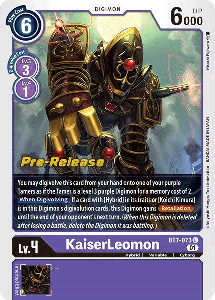 KaiserLeomon [BT7-073] [Next Adventure Pre-Release Cards] | Play N Trade Winnipeg